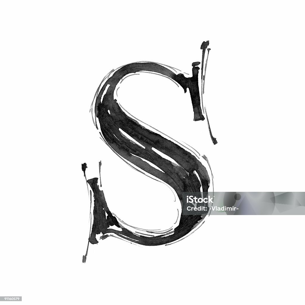 Drawings In Letters S Hand Draw Letter S Stock Illustration - Download Image Now - Letter S ...