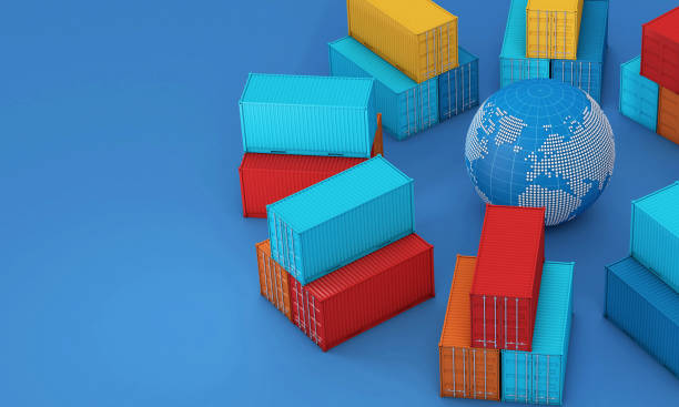 istock Stack of containers box, worldwide of  import export business 911608158