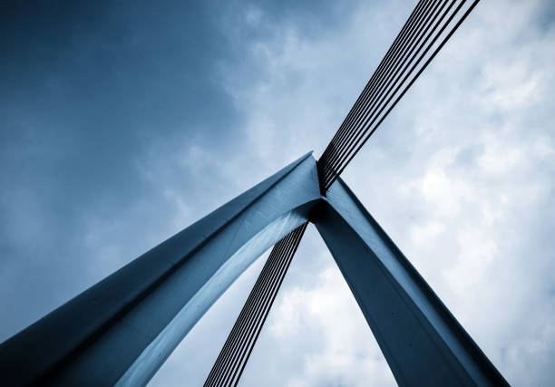 primo passo dell'architettura del ponte a chongqing, cina - materia foto e immagini stock