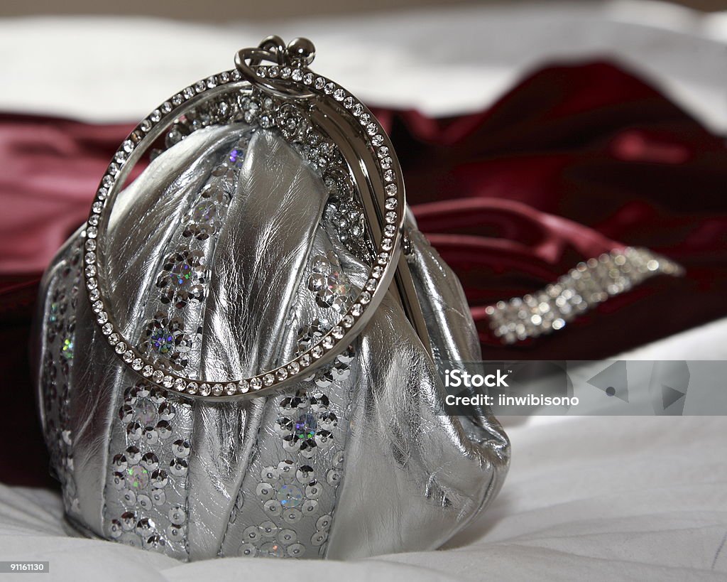 Silver Purse  Bag Stock Photo