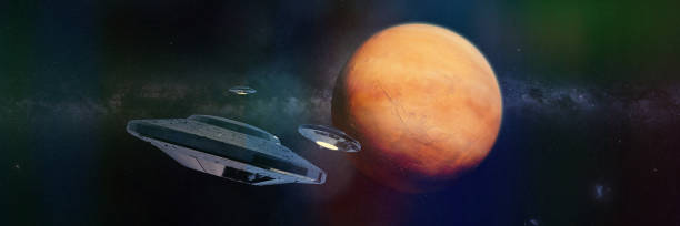 UFOs in orbit of the red planet Mars