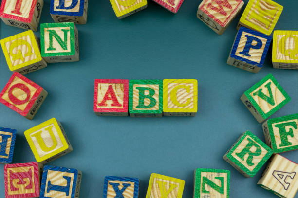 istock Close up arrangement of colourful alphabet. 911629432