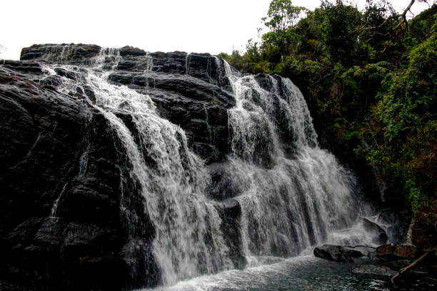 View to Bakers Waterfall in Horton Plains in Sri Lanka