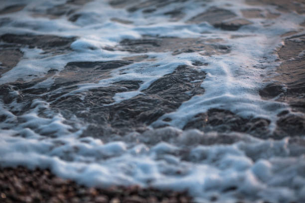 foaming water of the sea