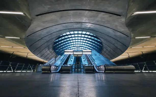 Photo of The Canary Wharf tube station , London
