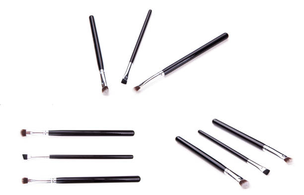 istock Blending makeup brush isolated over the white background, set of four different 911641466