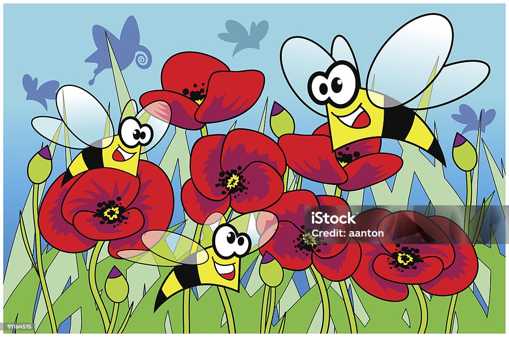 abeille - clipart vectoriel de Abeille libre de droits