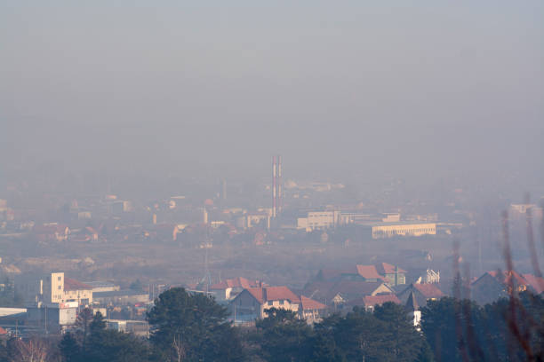 istock Smog and air pollution in winter days, Valjevo, Serbia 911645162