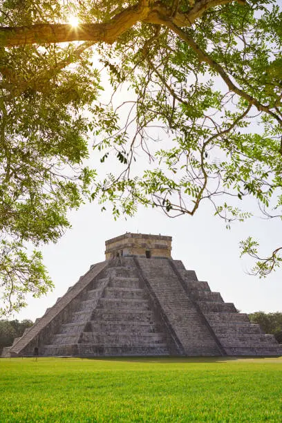 Chichen Itza pyramid The Kukulcan Temple temple in Mexico Yucatan