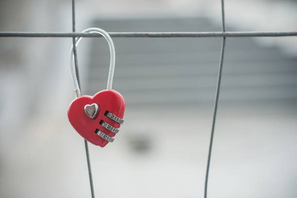 istock red padlock in shaped heart on metallic grid 911650122