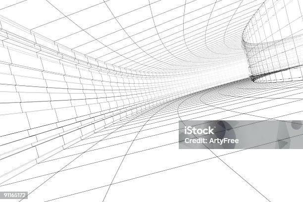 Abstrakt Architektur Bau Stockfoto und mehr Bilder von Bildhintergrund - Bildhintergrund, Dreidimensional, Metalldraht