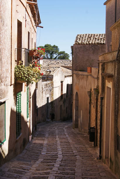 istock a small street in Erice, Sycylia 911656616