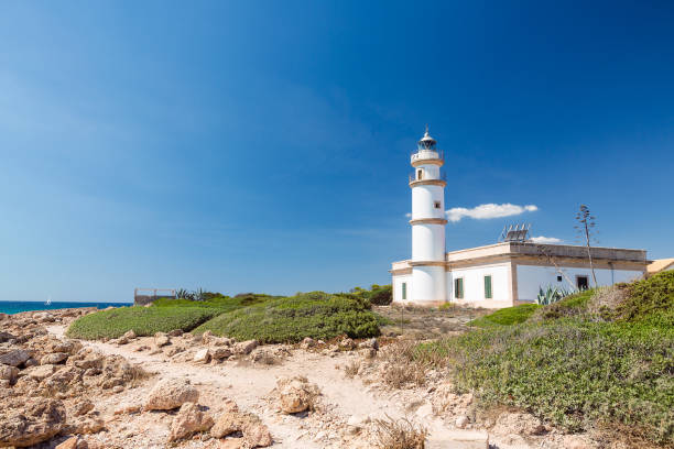istock Lighthouse at Cap de Ses Salines. Mallorca island, Spain.This lighthouse is located at the southernmost point of Mallorca. 911656974