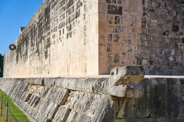 istock Chichen Itza stone ring Maya ballgame court 911657060