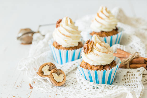 istock Carrot cake cupcakes with butter cream frosting 911657784