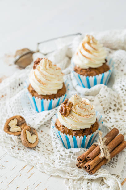 istock Carrot cake cupcakes with butter cream frosting 911657836
