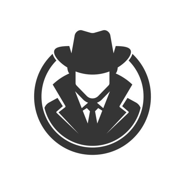 Spy agent. Detective Spy agent. Detective detective investigation stock illustrations