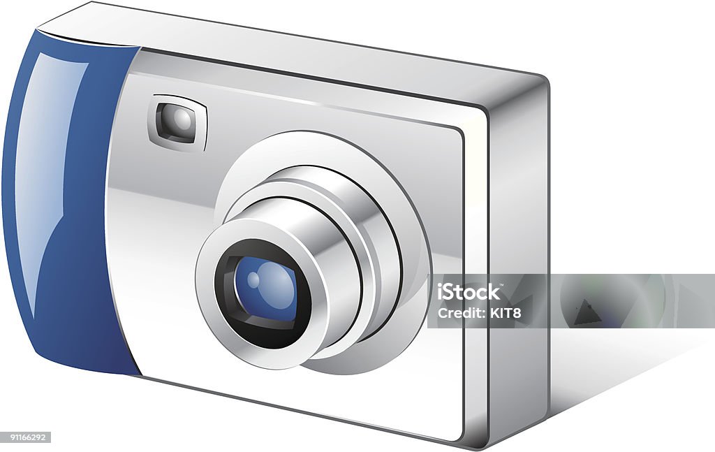 Photo camera Stylish icon of the amateur camera Art stock vector