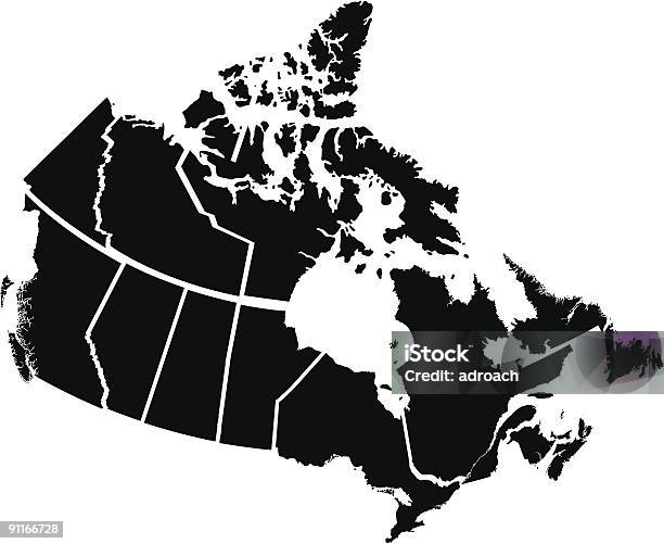 Mappa Dettagliata Del Territorio Canadese - Immagini vettoriali stock e altre immagini di Saskatchewan - Saskatchewan, Vettoriale, Carta geografica