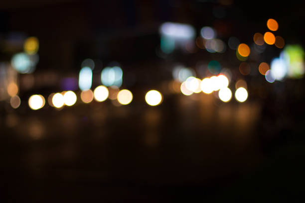 istock Abstract bokeh night garden in city background 911668014
