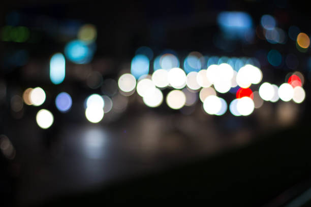 istock Abstract bokeh night garden in city background 911668094