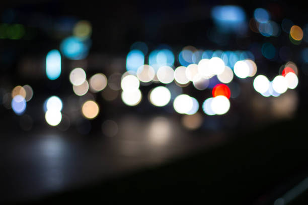 istock Abstract bokeh night garden in city background 911668104