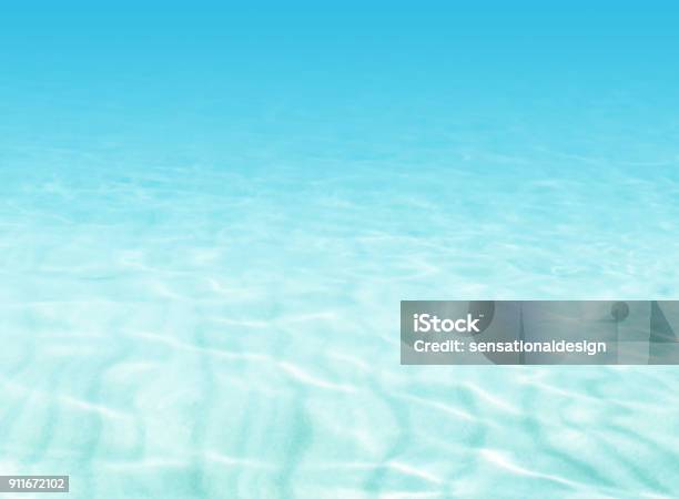 Water Background Beach Scene Summer Holiday Concept Stock Illustration - Download Image Now