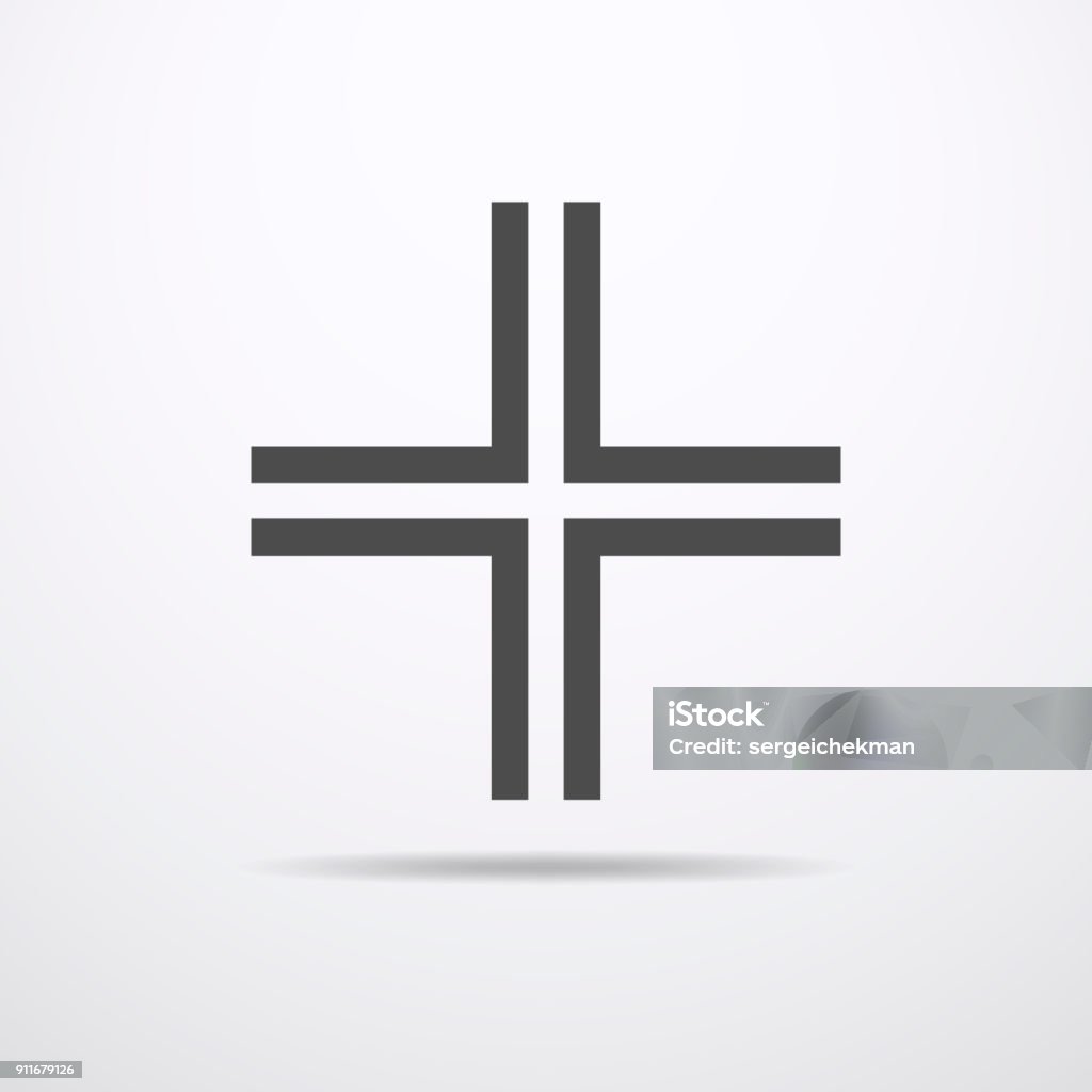 Black Cross Vector Illustration Stock Illustration - Download Image Now
