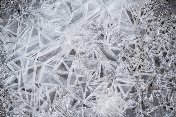 istock Snow and ice flake from frozen 911679694