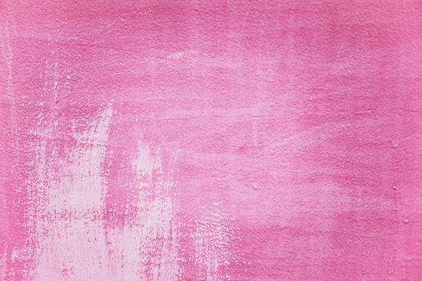 브러쉬 자국이 핑크 오래 된 벽을 그린. - 2039 뉴스 사진 이미지