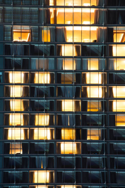 istock Light from many room are opened at night time 911680350