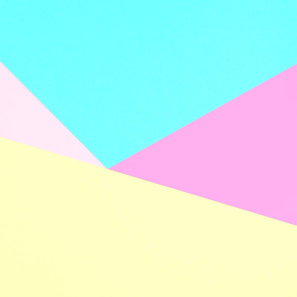 istock Abstract pastel colored paper texture minimalism background. Minimal geometric shapes and lines in pastel colours. 911684150