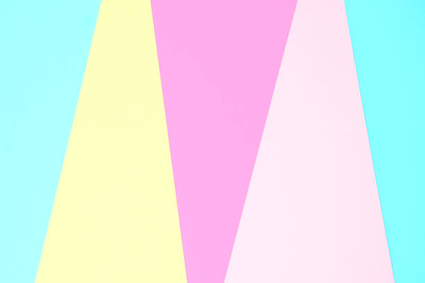 istock Abstract pastel colored paper texture minimalism background. Minimal geometric shapes and lines in pastel colours. 911686910