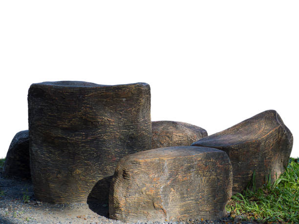 Big stones in the garden.