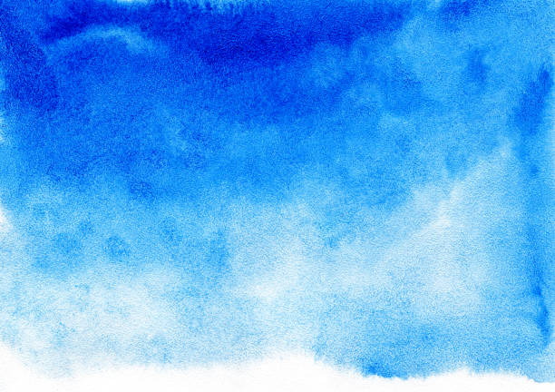 istock Watercolour. Blue watercolor background for textures and backgrounds. 911699292