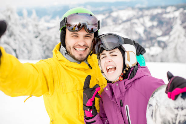istock Snowboarders portrait at the mountains 911702326