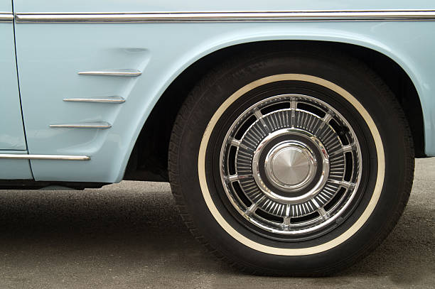 istock Wheel of vintage car 91171033