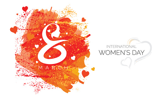 8 March, Women's Day Background Template Design