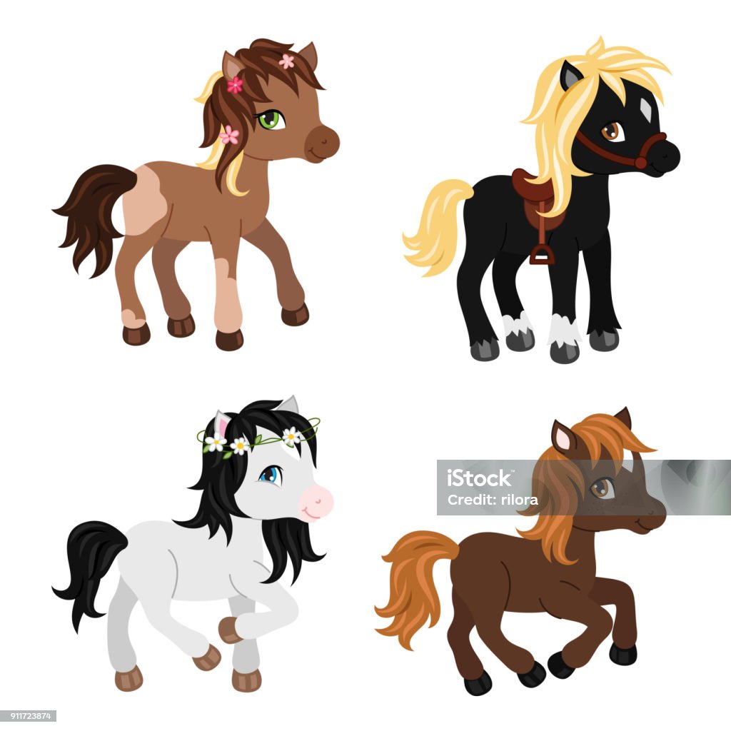 Ilustración de Dibujos Animados Adorable Caballos Caracteres y más Vectores Libres de Derechos de Poni - Poni, Caballo - Familia del caballo, Monada - iStock Ilustración de Dibujos Animados Adorable Caballos Caracteres y más Vectores Libres de Derechos de Poni - Poni, Caballo - Familia del caballo, Monada - iStock