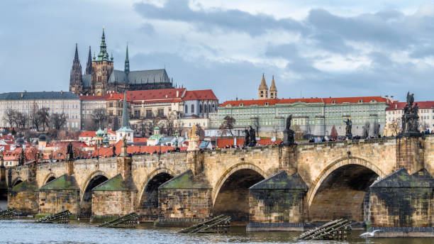 istock Charles bridge on the Vltava river 911732796