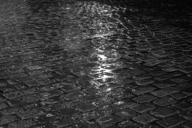 istock Cobblestone is a natural building material based on cobble-sized stones, 911736240