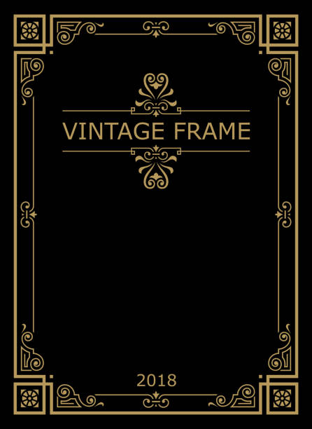 frame/frame.eps Retro vintage typographic design frame. art nouveau stock illustrations