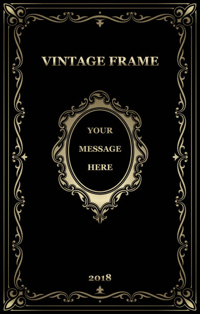 vintage frame - frame retro revival label invitation stock-grafiken, -clipart, -cartoons und -symbole