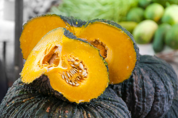 istock Yellow Pumpkin in local market 911742634