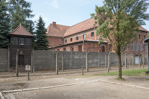 AUSCHWITZ, POLAND -  JULY 23, 2017. Nazi concentration camp Auschwitz I, Auschwitz, Poland