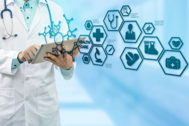 istock Doctor with Medical Healthcare Icon Interface 911749948