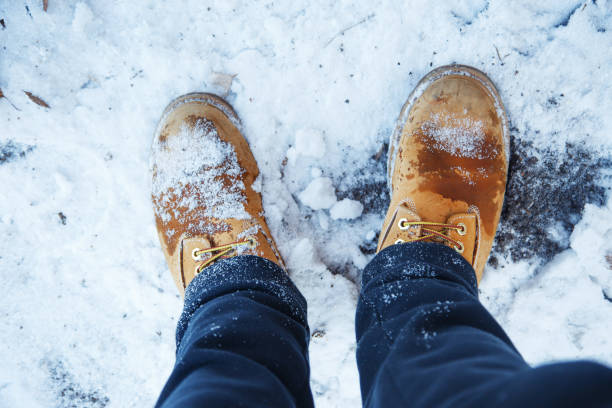 istock Pair of winter shoes 911750056