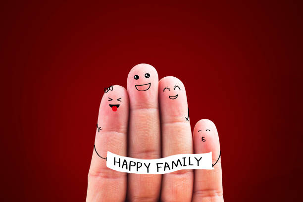 istock A happy family with 4 fingersFinger illustrations 911754870