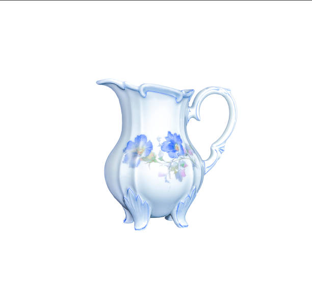 istock Vintage elegant porcelain creamer isolated on white background 911758528