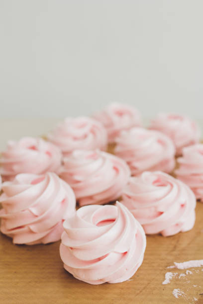 istock Delicate homemade marshmallows is on the table 911766436
